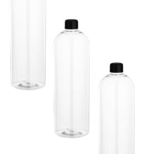 3x flacon pet transparent 1 l avec bouchon par comptoir des flacons. disponible abidjan cote d'ivoire.