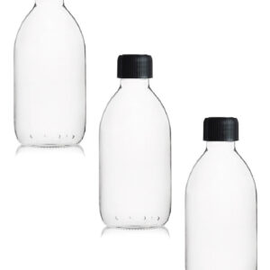 3x flacon verre transparent 1000 ml avec bouchon par comptoir des flacons. disponible abidjan cote d'ivoire.