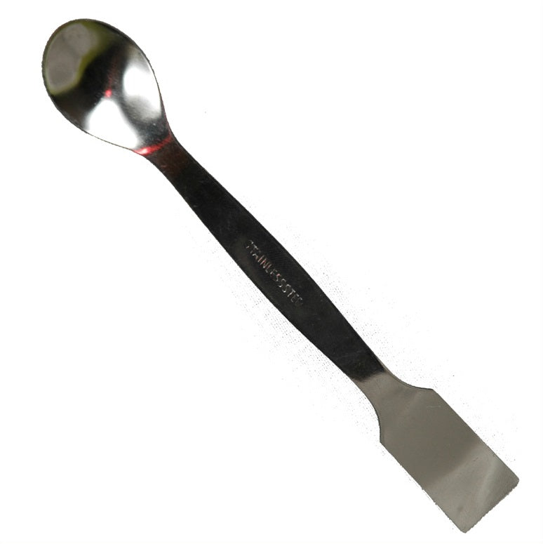 3x spatule cuillère plate inox - 120 mm par comptoir des flacons. disponible abidjan cote d'ivoire.