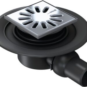 Écoulement horizontal wedi fundo, dn 50, grille carrée, réf. disponible abidjan cote d'ivoire.