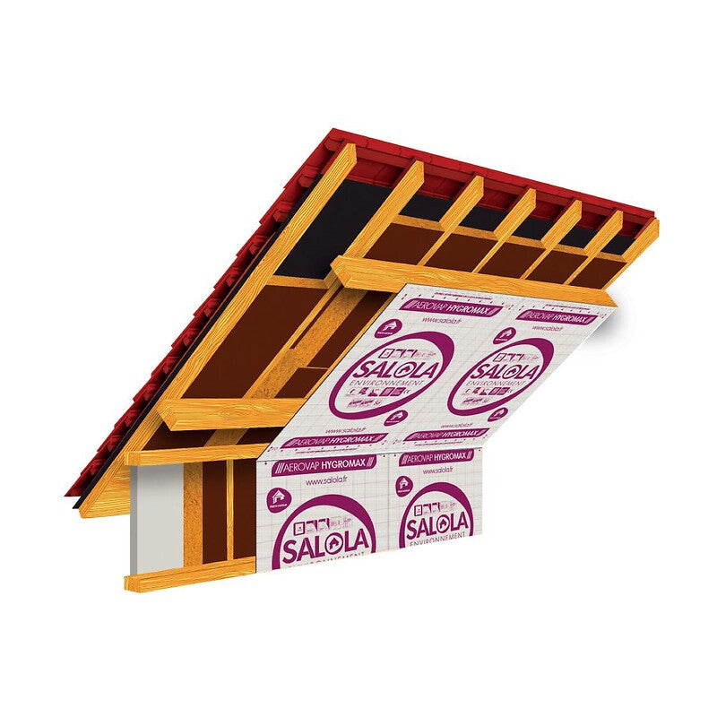 Écran frein-vapeur hygro variable aerovap hygromax, largeur 1,5 m, longueur 50 m. disponible abidjan cote d'ivoire.