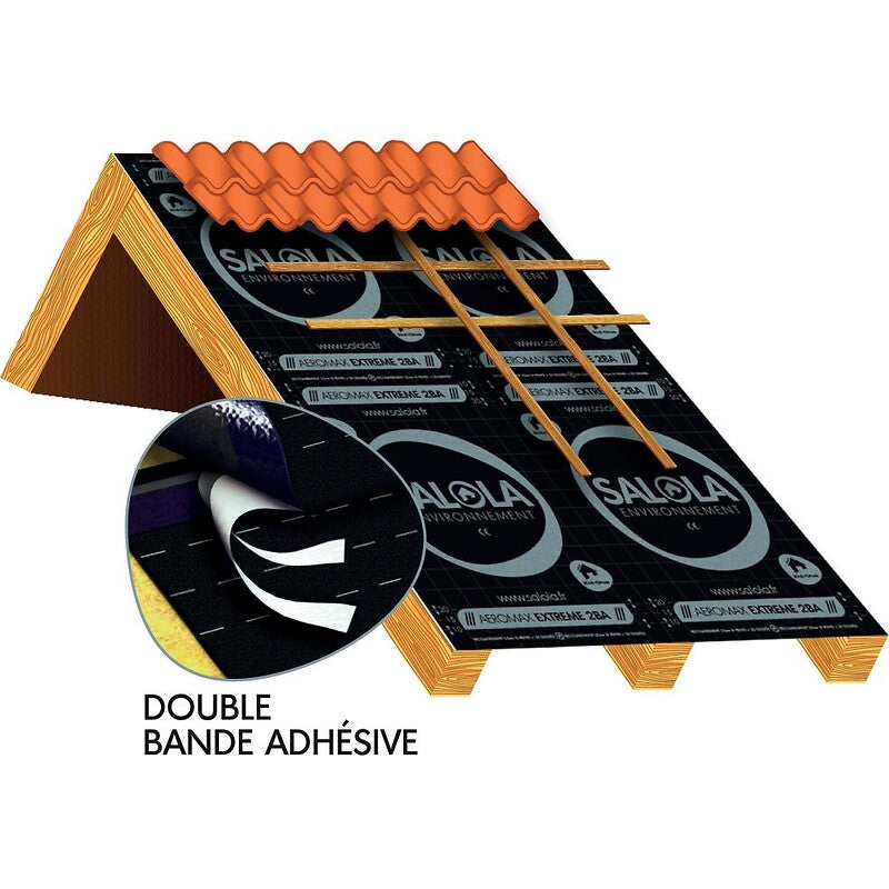 Écran sous-toiture aeromax extreme 2ba adapté au climat de montagne et panneaux photovoltaïques 30mx1,5m. disponible abidjan cote d'ivoire.