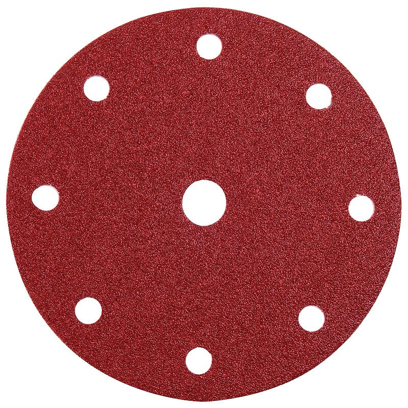 Abrasifs auto-agrippants pour ponceuses excentriques oxyde d'aluminium kp222 perforés 9 trous d150mm grain 120 bte de 50. disponible abidjan cote d'ivoire.