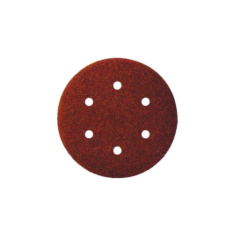 Abrasifs en disques papier auto-agrippant perforés 6 trous corindon aber diamètre 150 mm grain 120 boîte de 50. disponible abidjan cote d'ivoire.