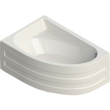 Baignoire asymétrique gauche alterna verseau 3 150 x 100 cm acrylique blanc. disponible abidjan cote d'ivoire.