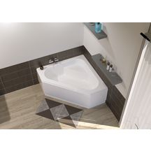 Baignoire d'angle alterna concerto 3 140 x 140 cm acrylique blanc. disponible abidjan cote d'ivoire.