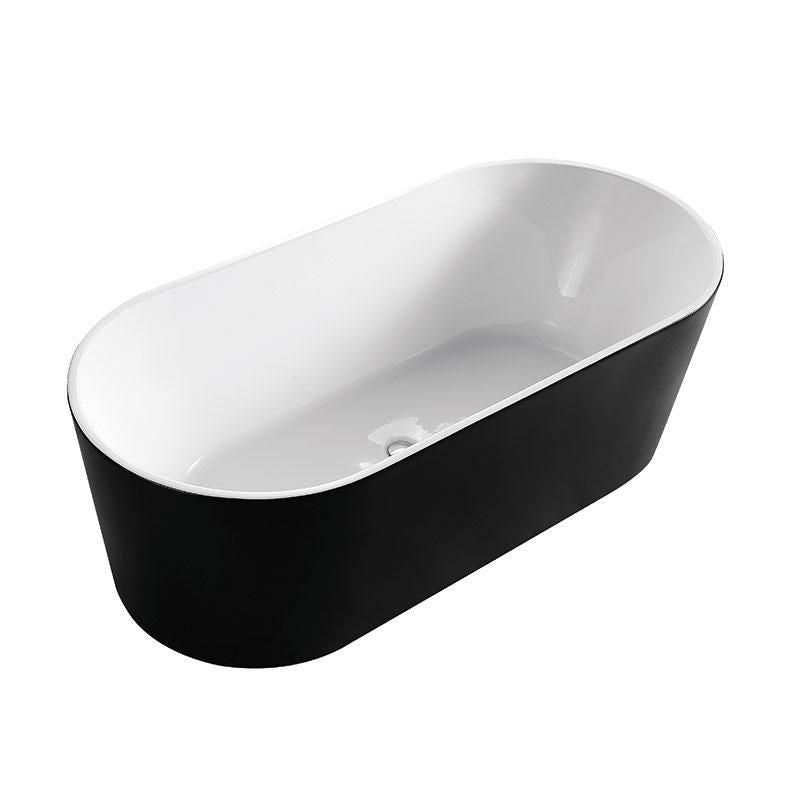 Baignoire ilot noveaqua kali 140 cm avec trop plein finition noir brillant réf. disponible abidjan cote d'ivoire.