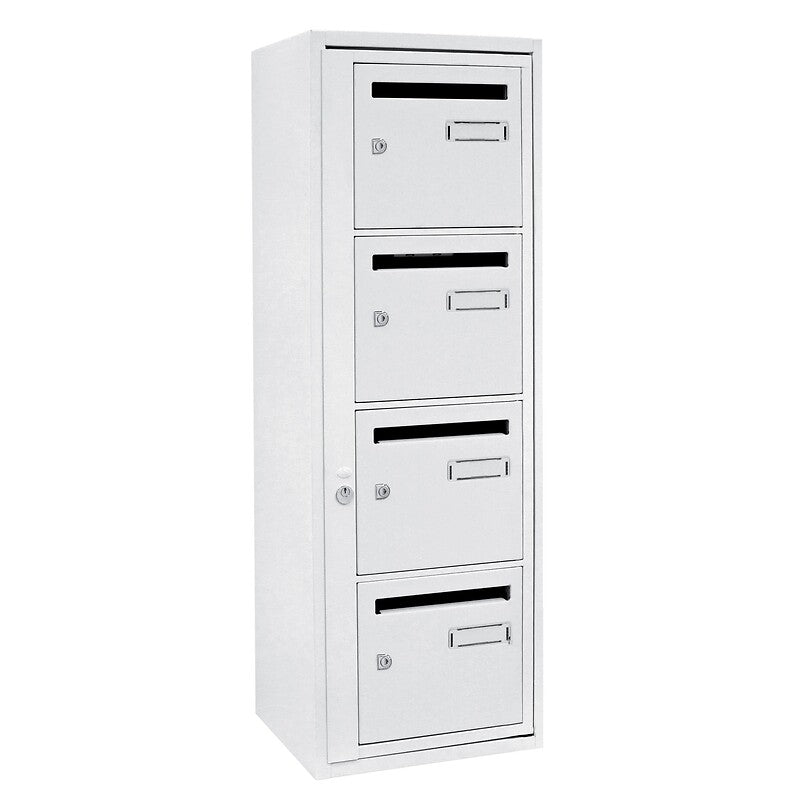 Bloc de boîtes aux lettres intérieurs type languedoc standard 8 cases b8 coloris ivoire 1015. disponible abidjan cote d'ivoire.