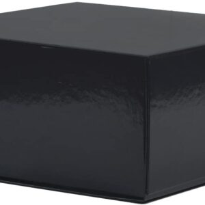 Boîte de luxe aimantée en carton noir brillant 22,5 cm - bp225n. disponible abidjan cote d'ivoire.