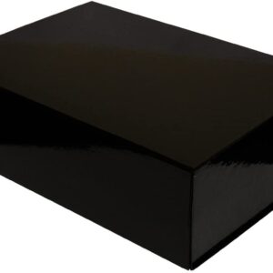 Boîte de luxe aimantée en carton noir brillant 33 cm - bp330n. disponible abidjan cote d'ivoire.