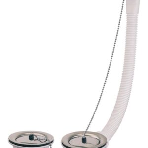 Bonde plastique evier grès avec trop plein 2 cuves diamètre 60 à bouchon nf, altech, réf : 86540000034. disponible abidjan cote d'ivoire.