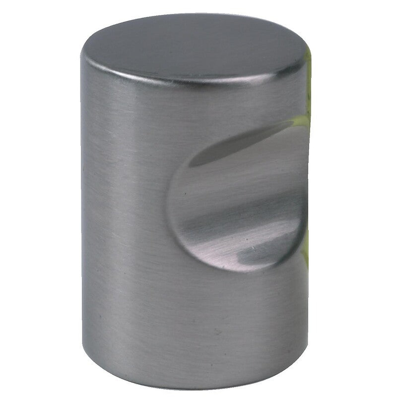 Bouton à encoche zinc finition inox satiné ø 16 mm, hauteur 26 mm. disponible abidjan cote d'ivoire.