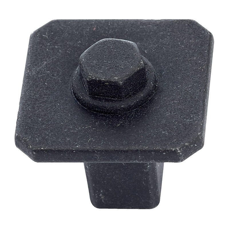 Bouton kentucky 27 x 27 mm hauteur 26 mm en zamak finition acier noir. disponible abidjan cote d'ivoire.