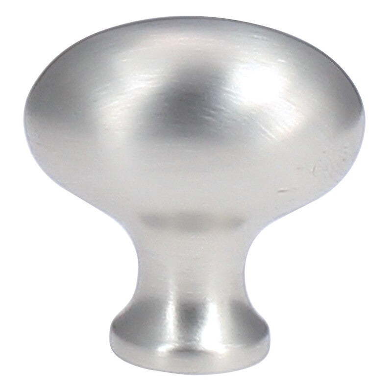Bouton ovale 31 x 20 mm zamak finition nickelé brossé - 8672. disponible abidjan cote d'ivoire.