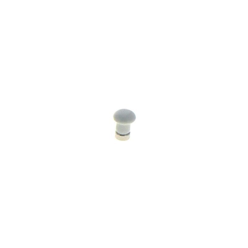 Bouton rond ø 25 mm en porcelaine coloris blanc - cuvette laiton massif finition laiton. disponible abidjan cote d'ivoire.