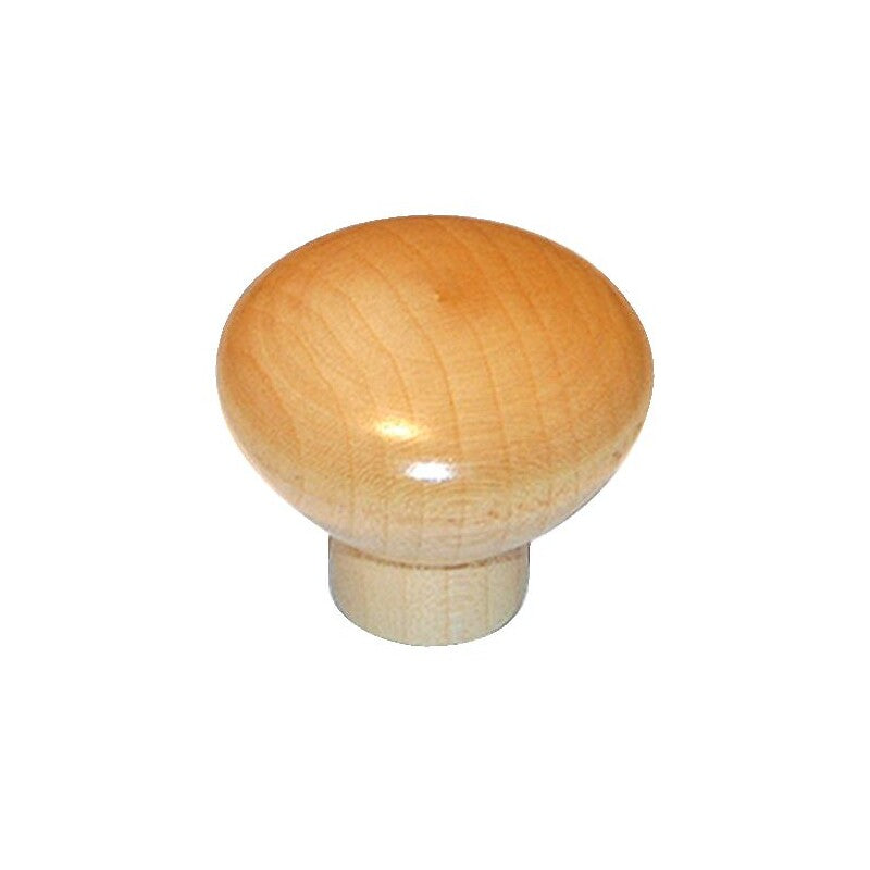 Bouton rond hêtre naturel verni ø 36 mm, hauteur 32 mm, taraudage 4 mm. disponible abidjan cote d'ivoire.