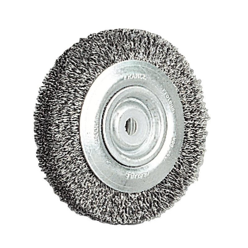 Brosse circulaire acier diamètre 200 mm épaisseur 20 mm fil diamètre 0,35 mm. disponible abidjan cote d'ivoire.