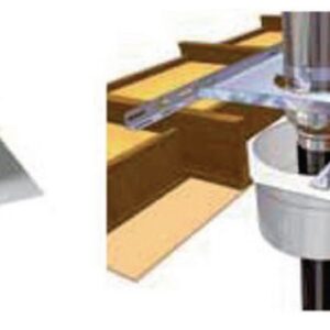 Cache conduit inox blanc 45 x 45 diamètre 180 mm conduit intérieur réf. disponible abidjan cote d'ivoire.