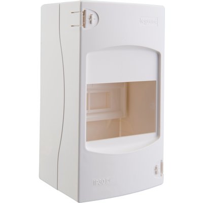 Coffret cache-bornes - 4 modules - blanc ral 9010 - ref. disponible abidjan cote d'ivoire.