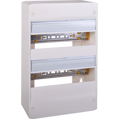 Coffret drivia 13 modules - 2 rangées - ip30 - ik05 - blanc ral 9003 - ref. disponible abidjan cote d'ivoire.