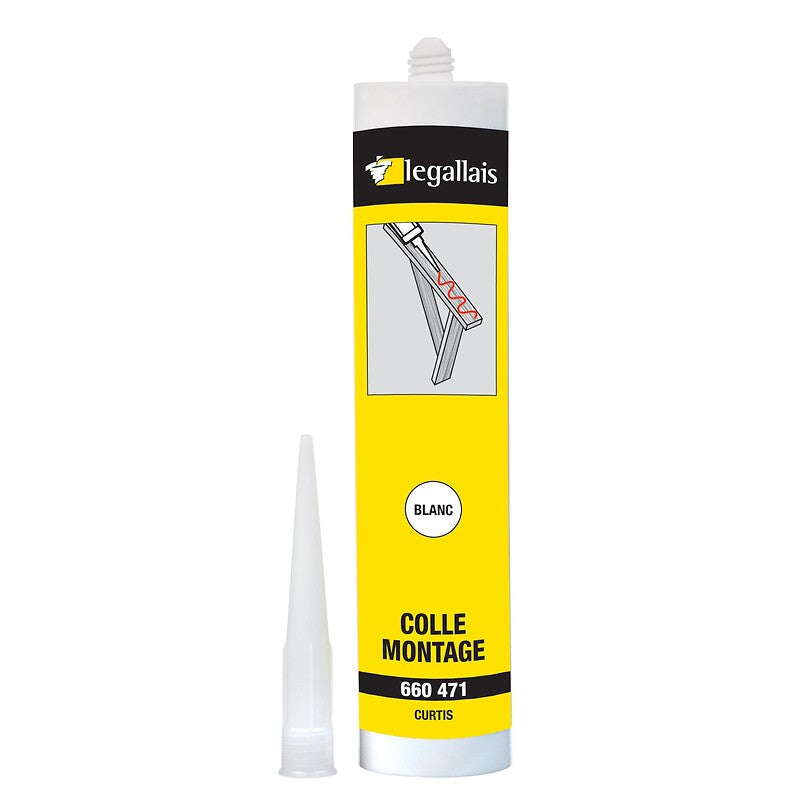 Colle acrylique de montage menuiserie agencement curtis blanc cartouche de 310 ml. disponible abidjan cote d'ivoire.