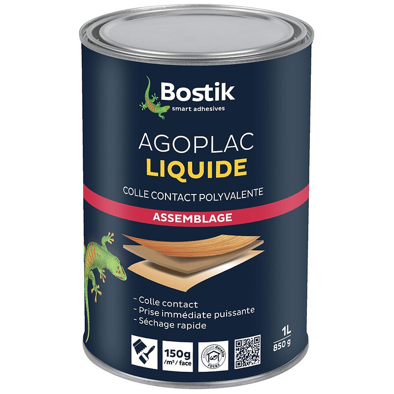 Colle contact agoplac liquide bidon de 1 litre. disponible abidjan cote d'ivoire.