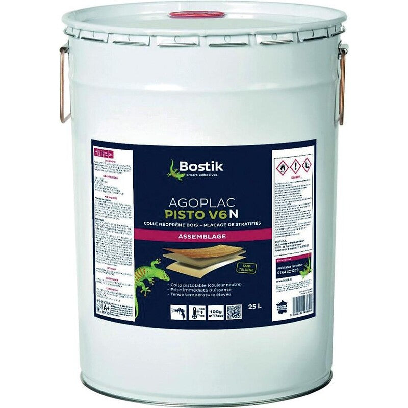 Colle néoprène neutre pistolable pisto v6n bidon de 25 litres. disponible abidjan cote d'ivoire.