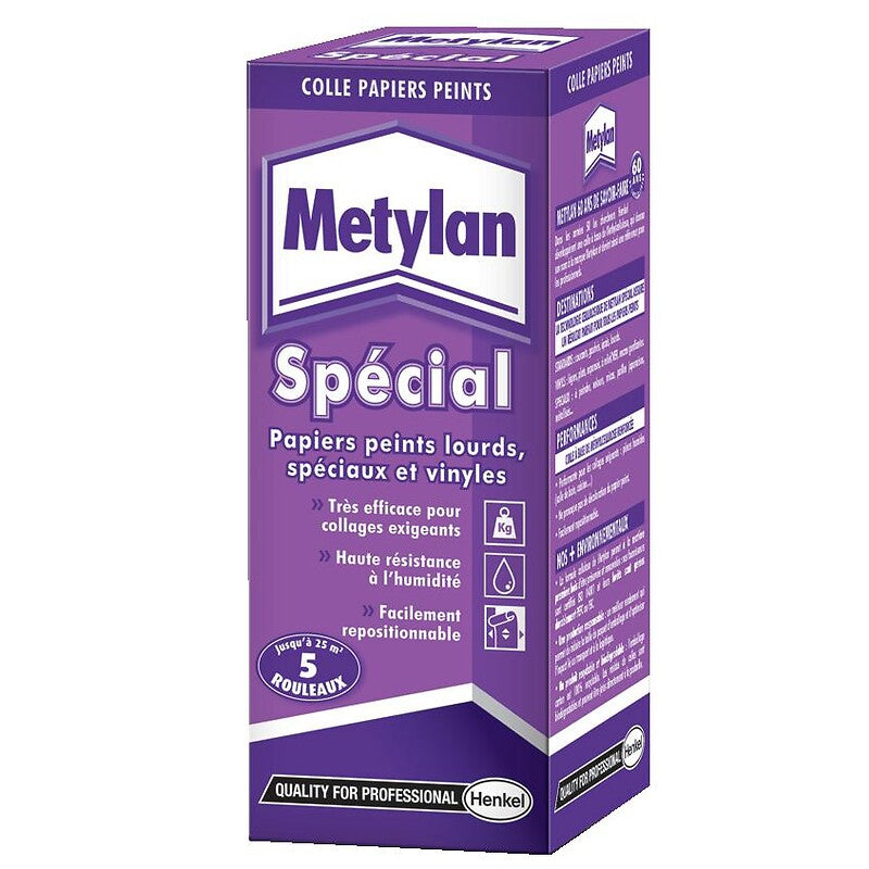Colle papier-peint metylan, boite de 200 g. disponible abidjan cote d'ivoire.