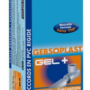 Colle pvc rigide, contact eau potable, gebsoplast gel plus tube 125ml réf 504747 geb. disponible abidjan cote d'ivoire.
