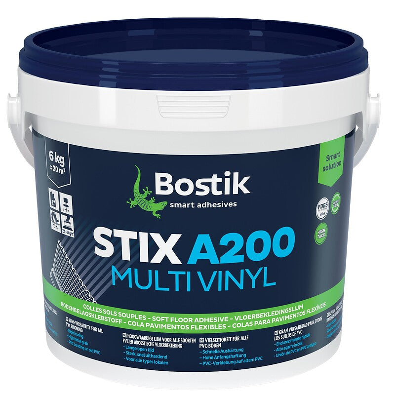 Colle revêtement de sol stix a200 multi vynil, pot de 6 kg. disponible abidjan cote d'ivoire.