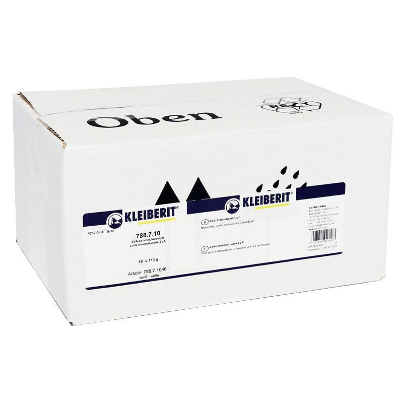 Colle thermofusible beige pour plaqueuses de chants manuelles à faible vitesse d'avance carton de 18 pains de 113 g. disponible abidjan cote d'ivoire.