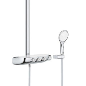 Colonne de douche avec mitigeur thermostatique rainshower system smartcontrol duo 360 blanc 26250ls0. disponible abidjan cote d'ivoire.