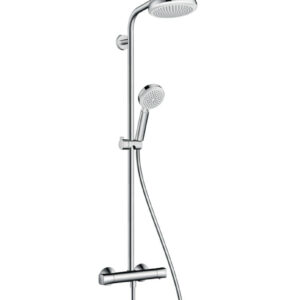 Colonne de douche showerpipe crometta 160 mitigeur thermostatique douche blanc/chrome 27264400. disponible abidjan cote d'ivoire.
