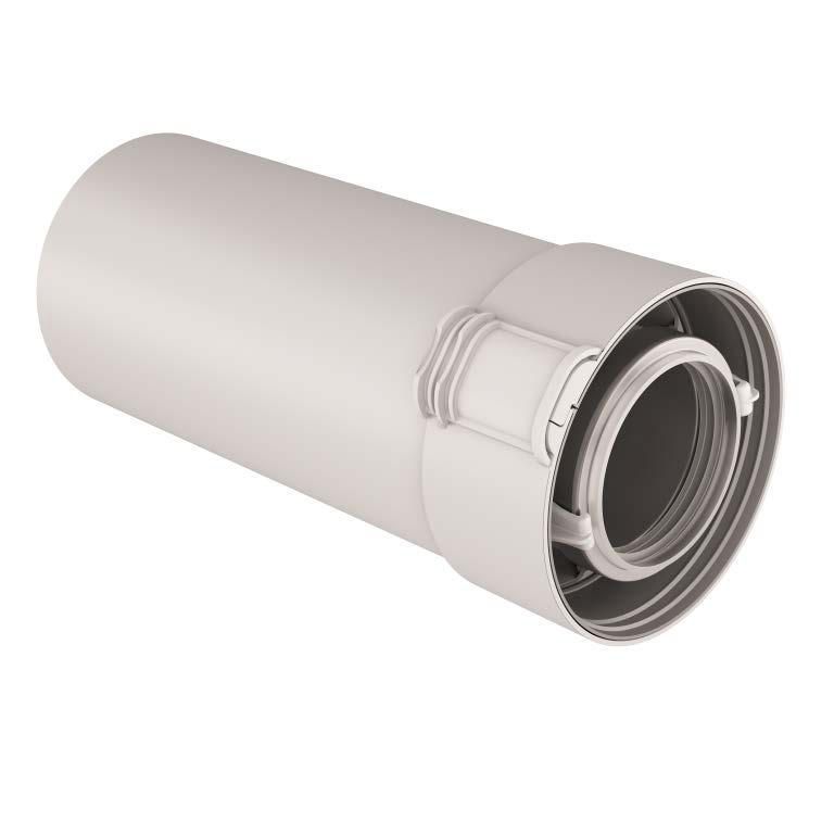 Conduit ubbink sekurit 60 / 100 pptl/pvc longueur 250 mm, condensation gaz/fioul blanc, réf. disponible abidjan cote d'ivoire.