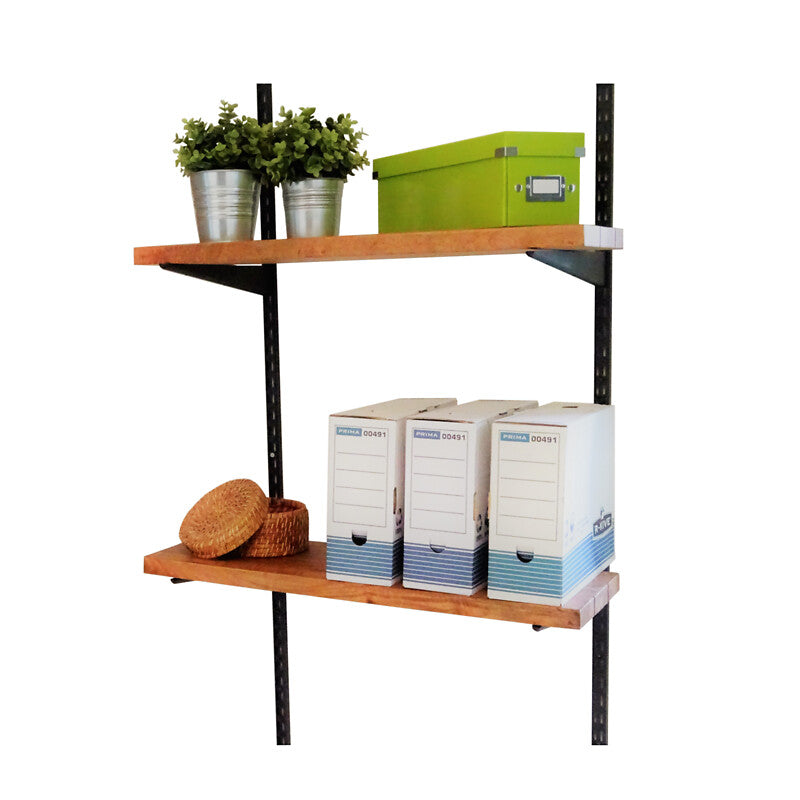 Consoles quistinic pour crémaillère double perforation - pas de 32 - finition noir mat graîné - longueur 220 mm. disponible abidjan cote d'ivoire.