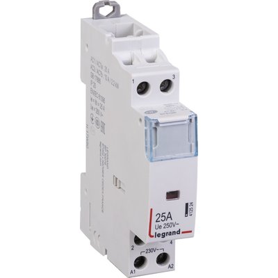 Contacteur de puissance bobine 230 v~ - 2p - 250 v~ - 25 a - 2 o - 1 mod - ref. disponible abidjan cote d'ivoire.