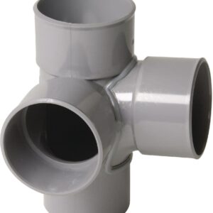 Culotte double équerre mâle femelle 87°30 uat18 pvc gris ø 100 mm. disponible abidjan cote d'ivoire.