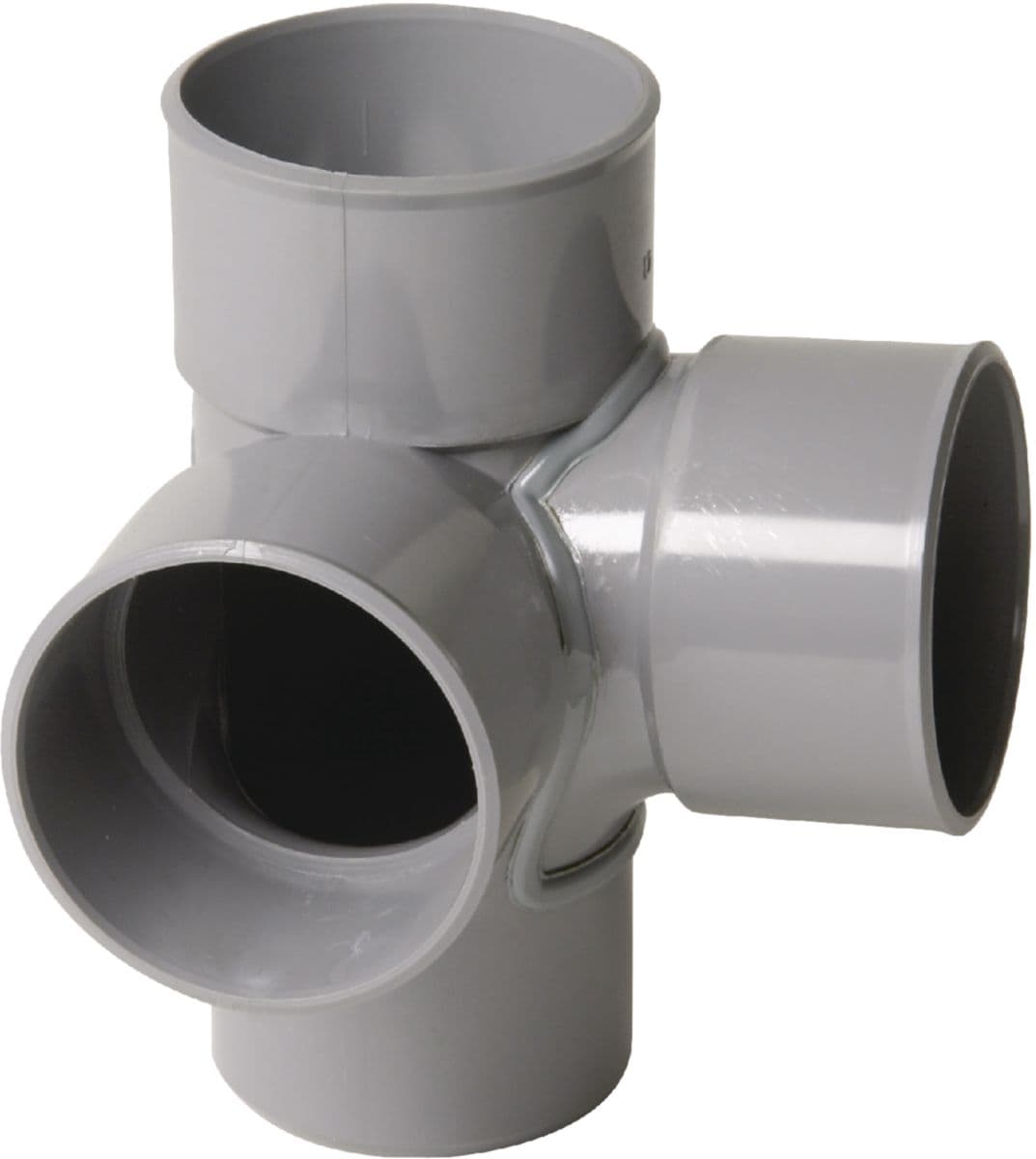 Culotte double équerre mâle femelle 87°30 uat18 pvc gris ø 100 mm. disponible abidjan cote d'ivoire.