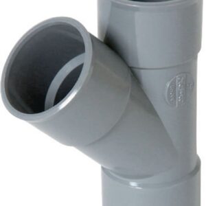 Culotte et embranchement simple ff à 45° - nicoll ubh144 - pvc gris - ø 40 mm. disponible abidjan cote d'ivoire.
