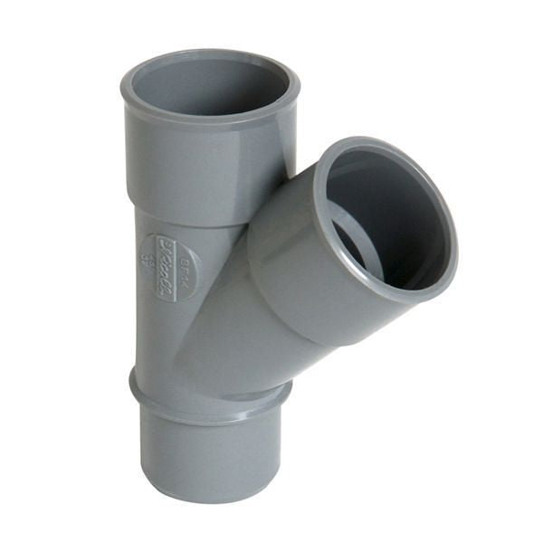 Culotte et embranchement simple mf à 45° - ubj14 - pvc gris - ø 50 mm. disponible abidjan cote d'ivoire.