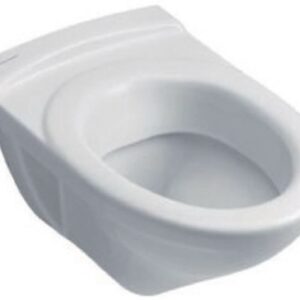 Cuvette suspendue hospitaliere jacob delafon blanche 53,5x36 6l sans abattant assise céramique intégrée, réf. disponible abidjan cote d'ivoire.