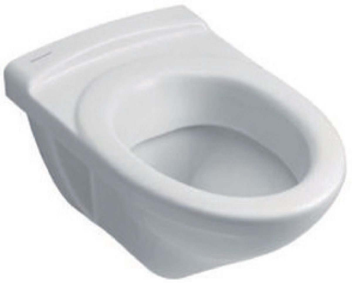 Cuvette suspendue hospitaliere jacob delafon blanche 53,5x36 6l sans abattant assise céramique intégrée, réf. disponible abidjan cote d'ivoire.