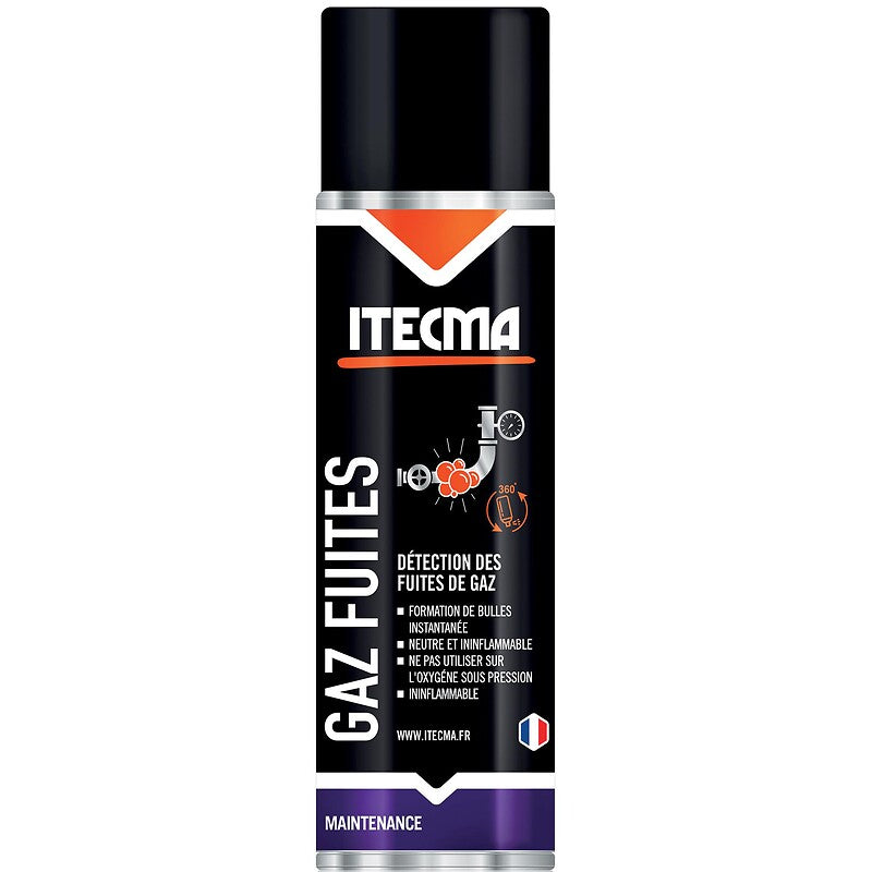 Détecteur de fuites gazeuses gaz fuites h²o aérosol de 650 ml brut/400 ml net. disponible abidjan cote d'ivoire.