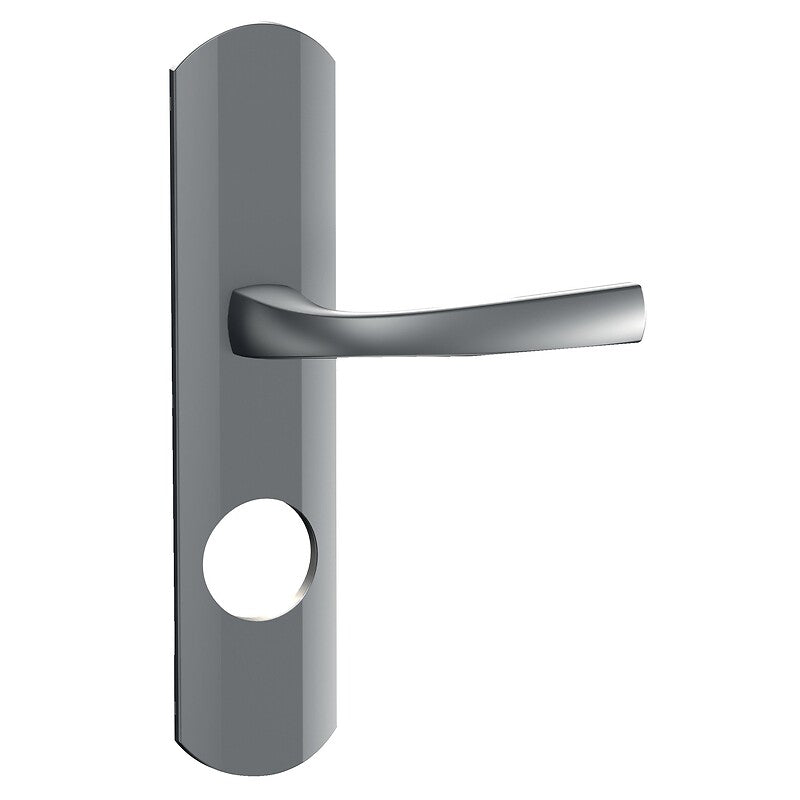 Demi ensemble extérieur béquille muze chromé velours pour serrure protective a2p*. disponible abidjan cote d'ivoire.