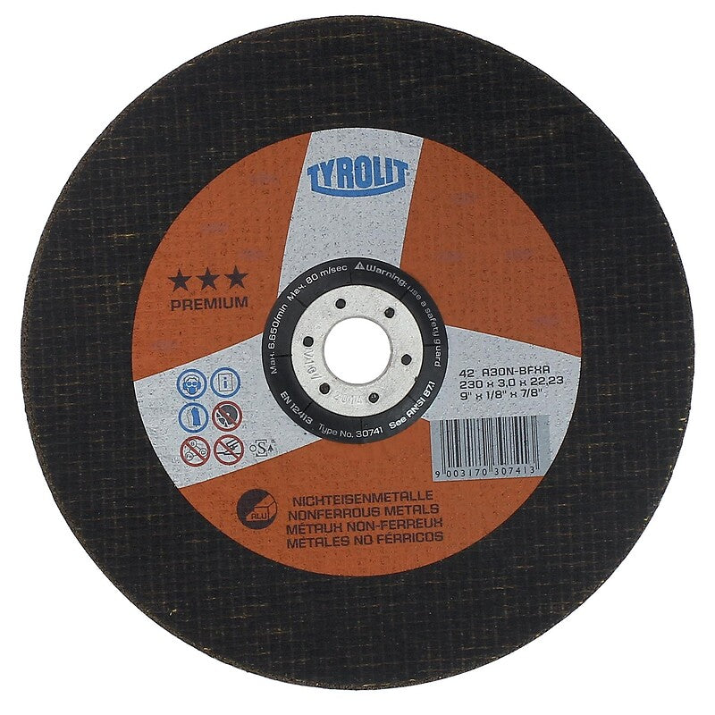 Disque à tronçonner premium moyeu déporté coupe aluminium ø 230 épaisseur 3 mm alésage 22,2 mm. disponible abidjan cote d'ivoire.