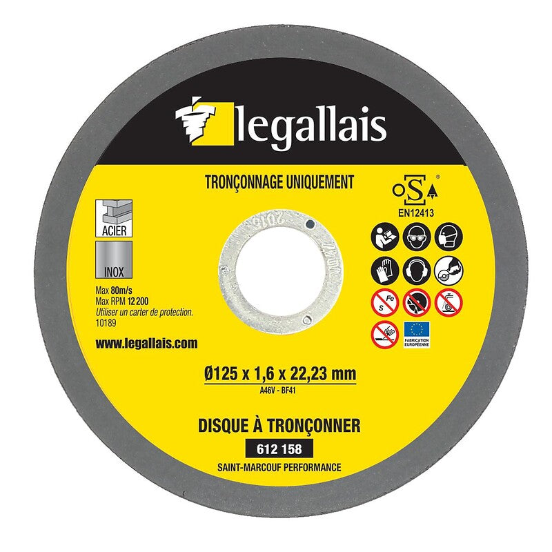 Disques à tronçonner métaux inox plat saint marcouf performance 230x2x22,23mm en boîte de 25. disponible abidjan cote d'ivoire.