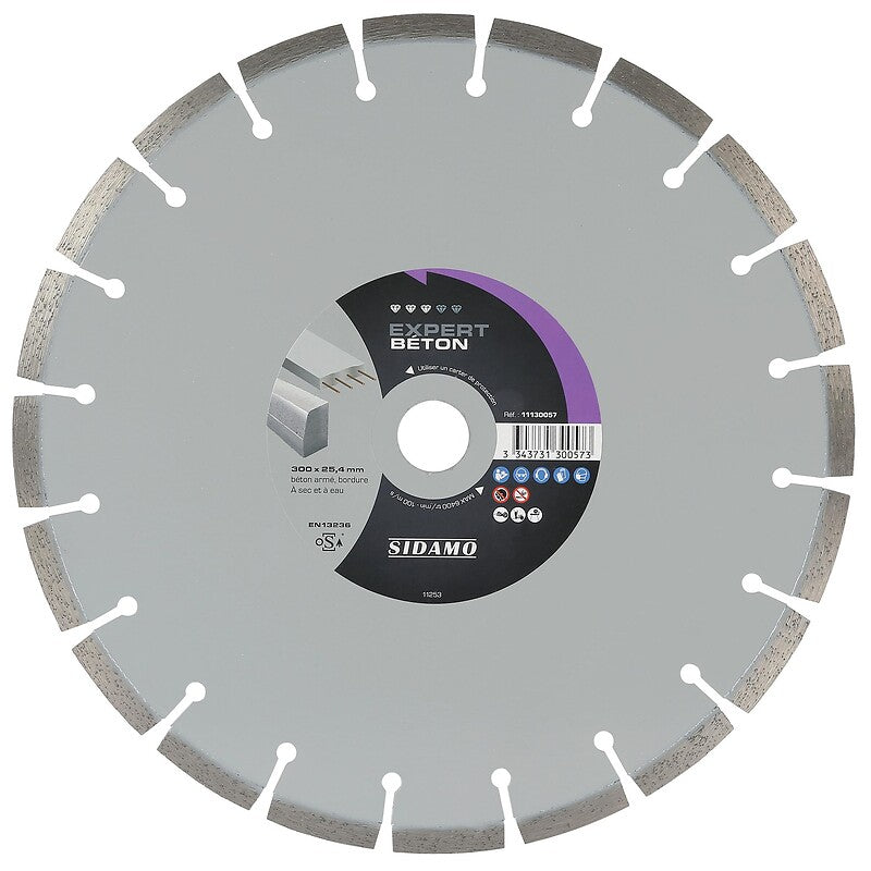 Disques diamants jante segmentée matériaux de construction expert béton diamètre 350 mm, épaisseur 2,8mm, alésage 25,4mm. disponible abidjan cote d'ivoire.