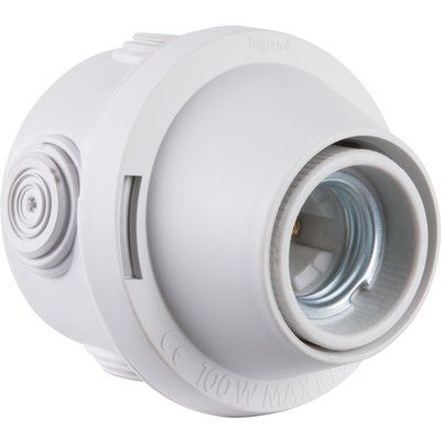 Douille patère plexo e27 - gris - ref. disponible abidjan cote d'ivoire.