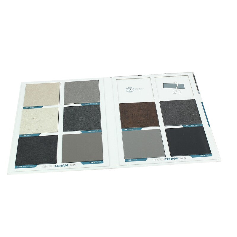 Echantillon de présentation simplyceram - avec mini plan 300 x 200 mm. disponible abidjan cote d'ivoire.