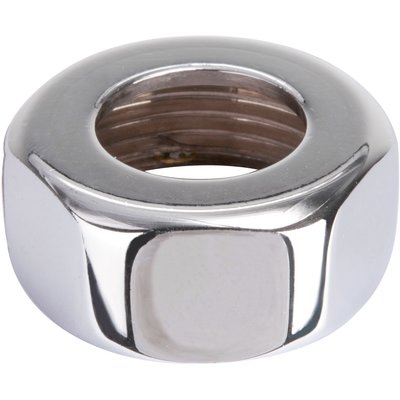 Ecrou 6 pans à collet battu, chromé 8374gc laiton diam 14-15x21 réf e123005001. disponible abidjan cote d'ivoire.